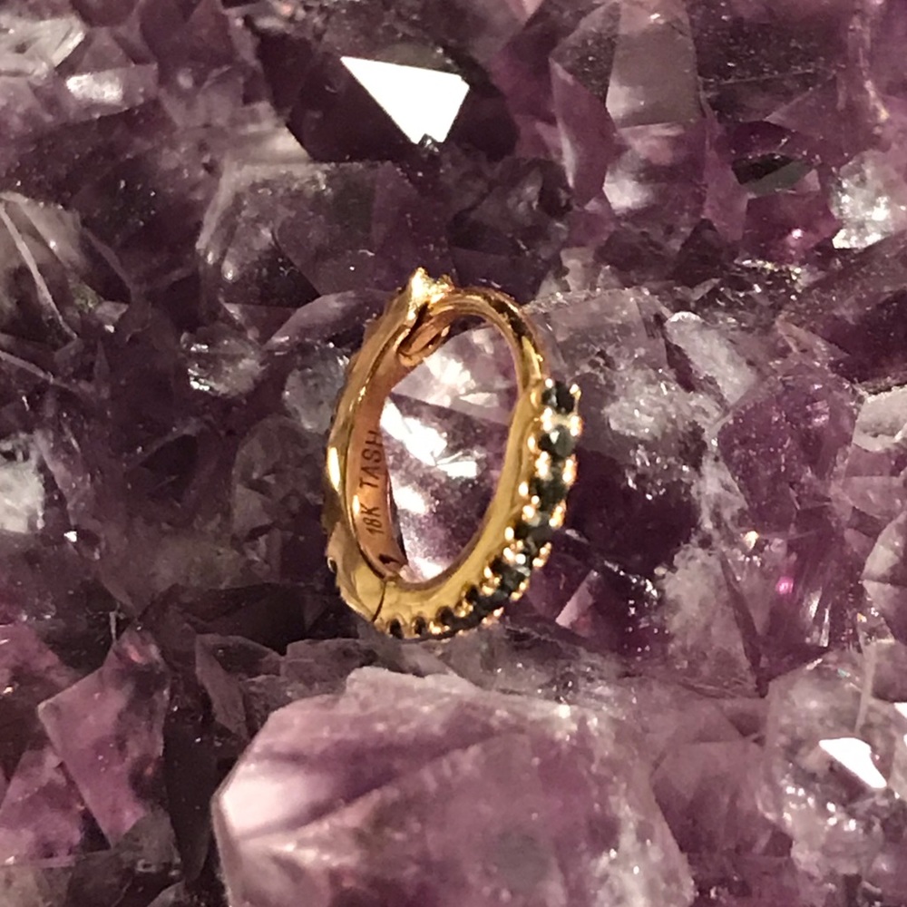 ❌SOLD❌ ROSE Gold Black Diamond Maria Tash Clicker